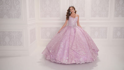 Princesa PR22028 Quince Dress with Tiered Skirt