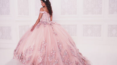 Princesa Quinceañera Dress PR12263 with 3-D Flowers