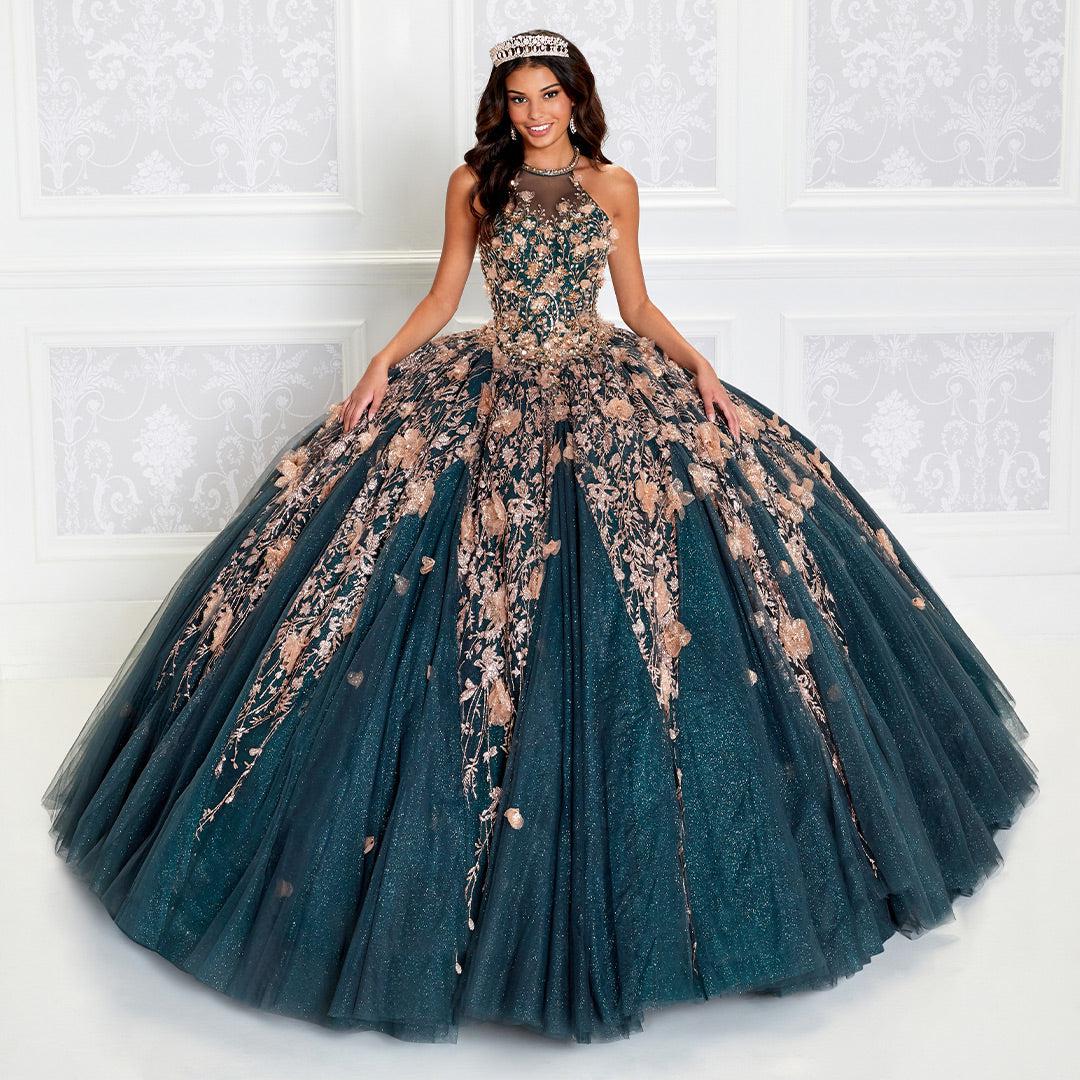 High-Neck Princesa Quinceañera Dress PR12262