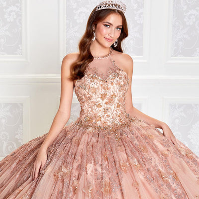 High-Neck Princesa Quinceañera Dress PR12262