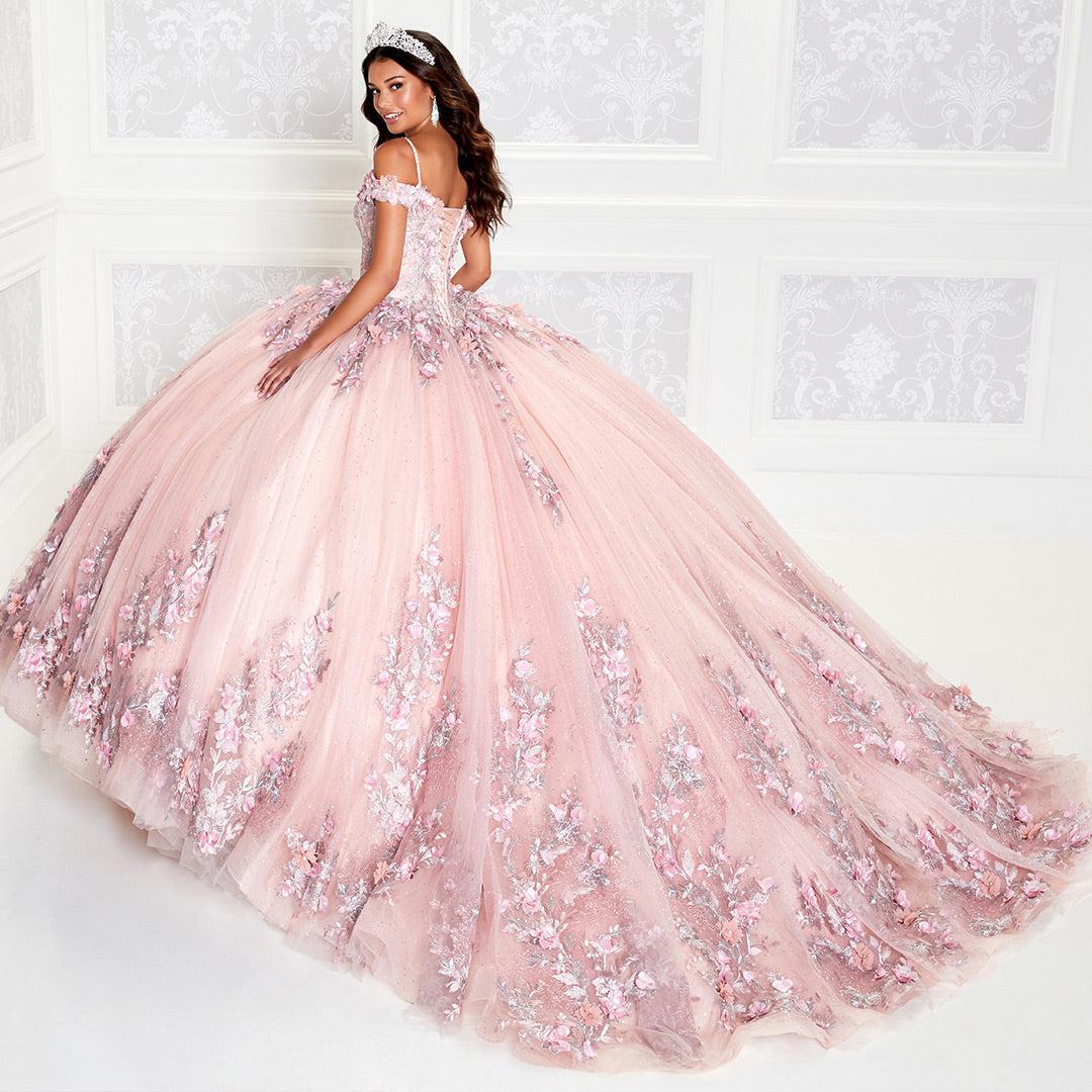 Princesa Quinceañera Dress PR12263 with 3-D Flowers