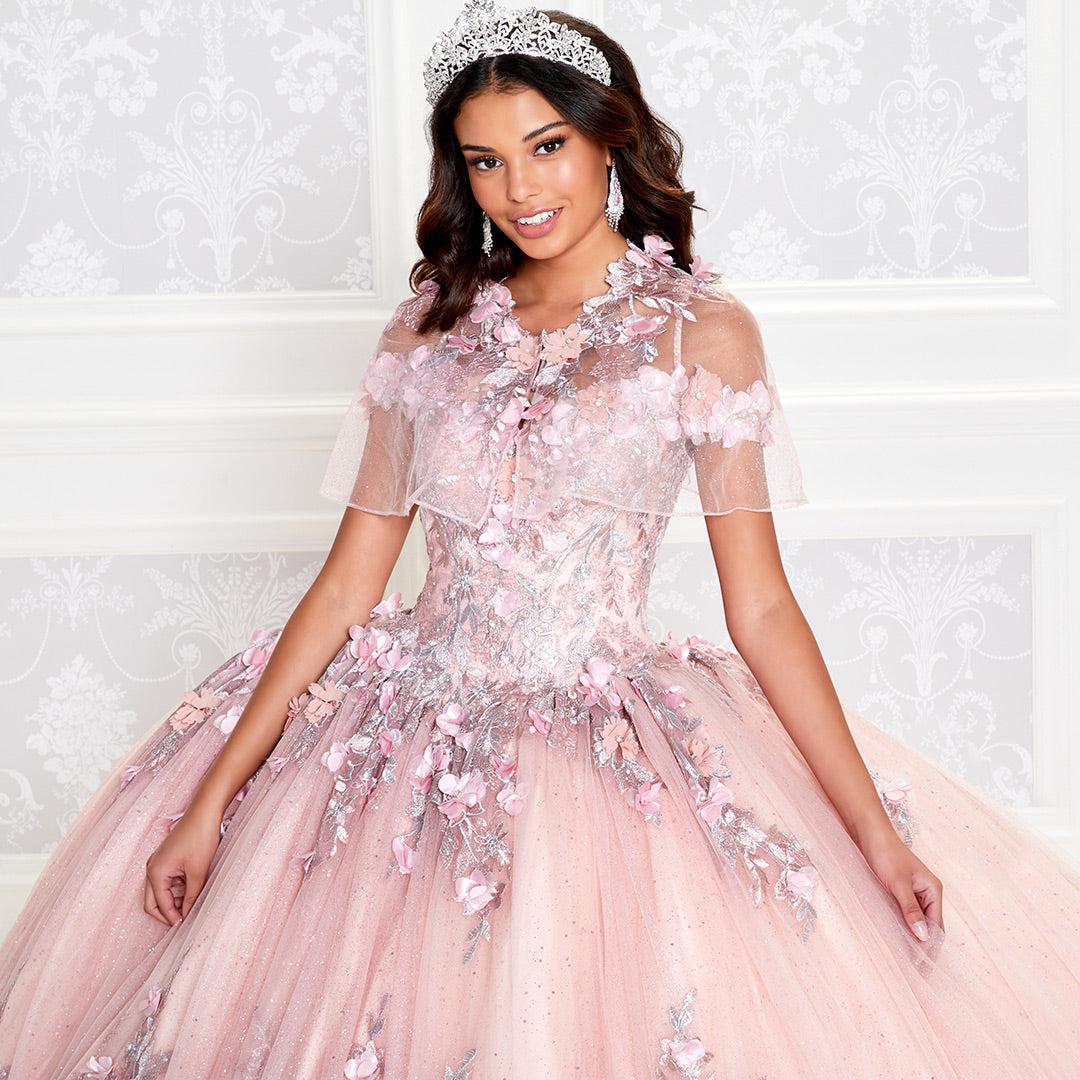 Princesa Quinceañera Dress PR12263 with 3-D Flowers