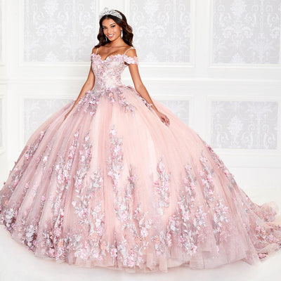 Princesa Quinceañera Dress PR12263 with 3-D Flowers