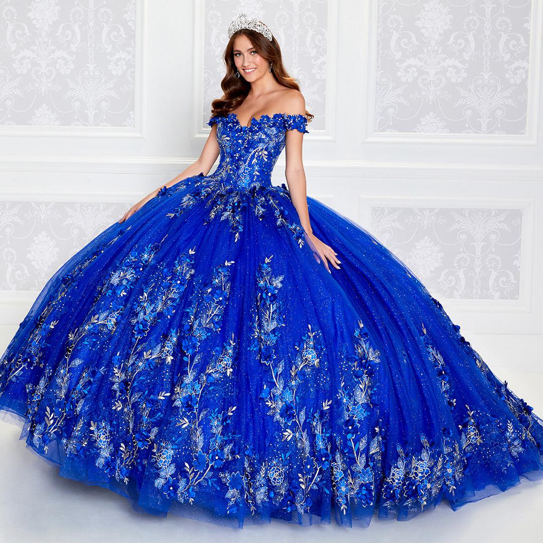 Princesa Quinceañera Dress PR12263 with 3-D Flowers