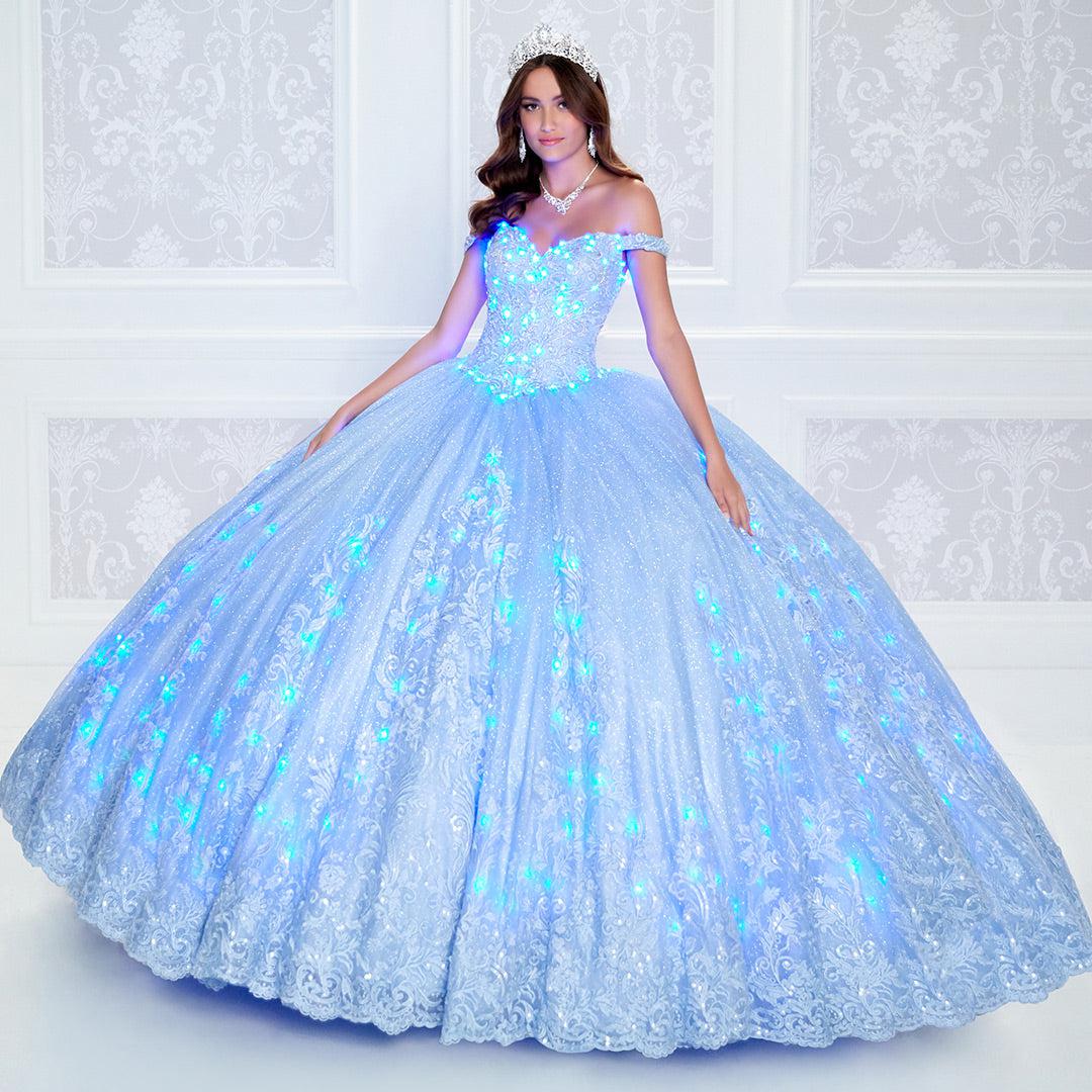PR12264 Princesa Quince Dress with Glitter Tulle