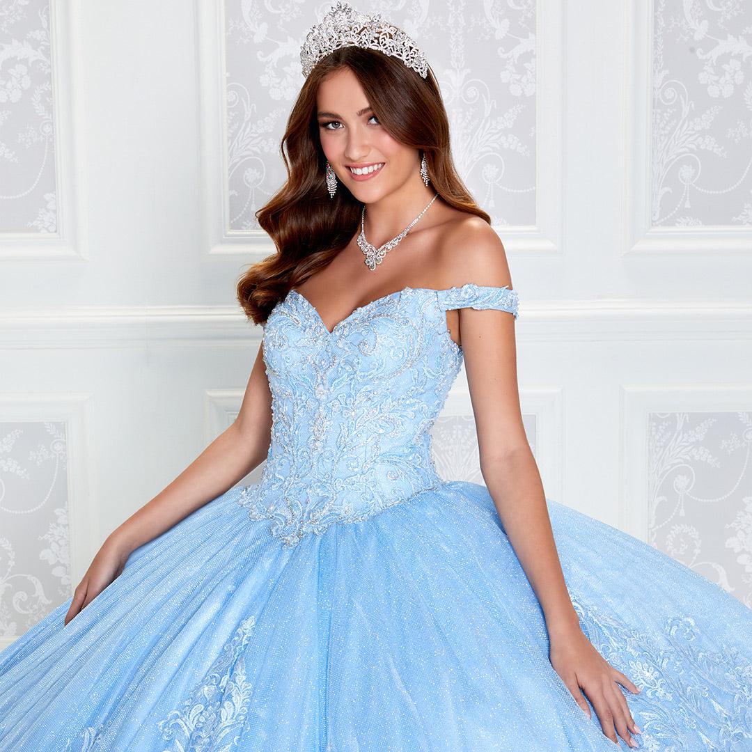 PR12264 Princesa Quince Dress with Glitter Tulle