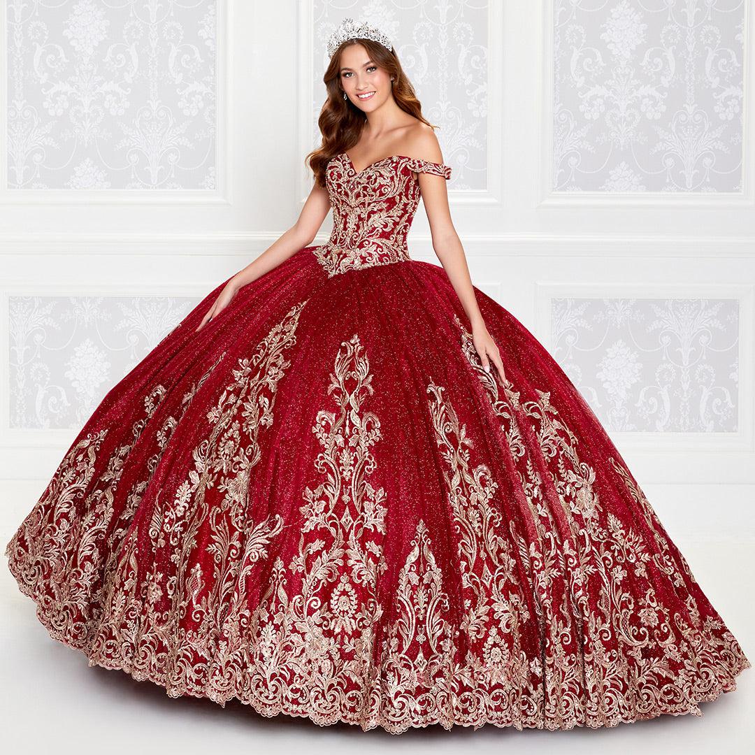 PR12264 Princesa Quince Dress with Glitter Tulle