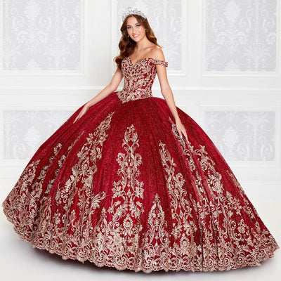PR12264 Princesa Quince Dress with Glitter Tulle