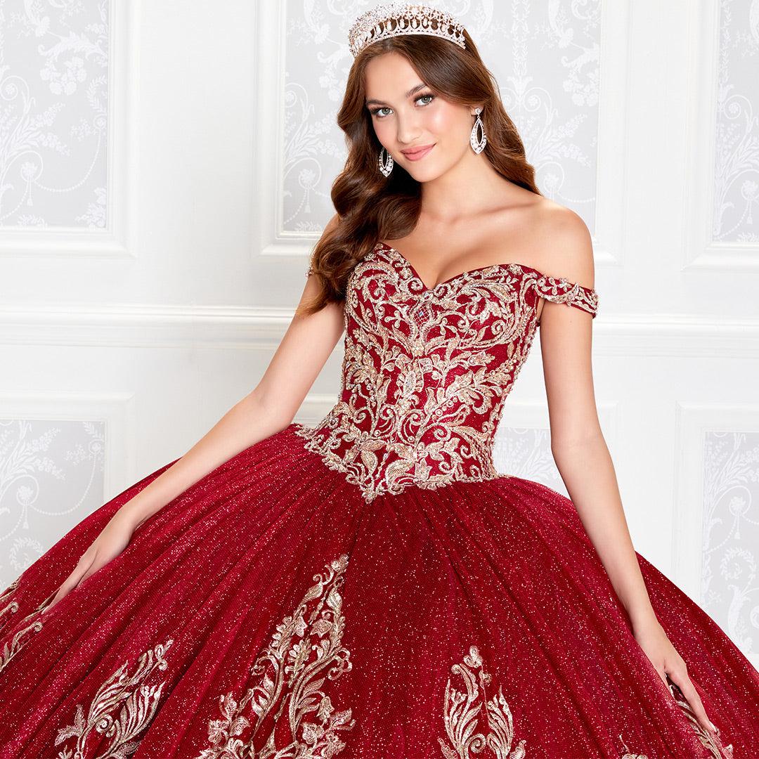 PR12264 Princesa Quince Dress with Glitter Tulle