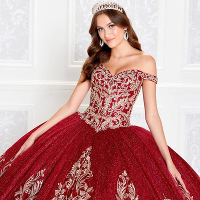 PR12264 Princesa Quince Dress with Glitter Tulle
