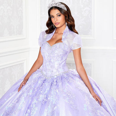Strapless Princesa PR12265 Quince Dress with Train