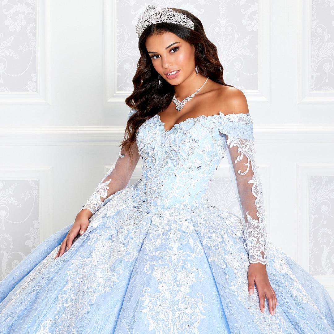 Princesa Off-the-Shoulder Lace Quince Dress PR12267