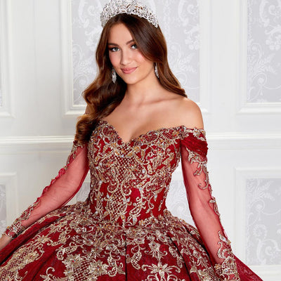 Princesa Off-the-Shoulder Lace Quince Dress PR12267