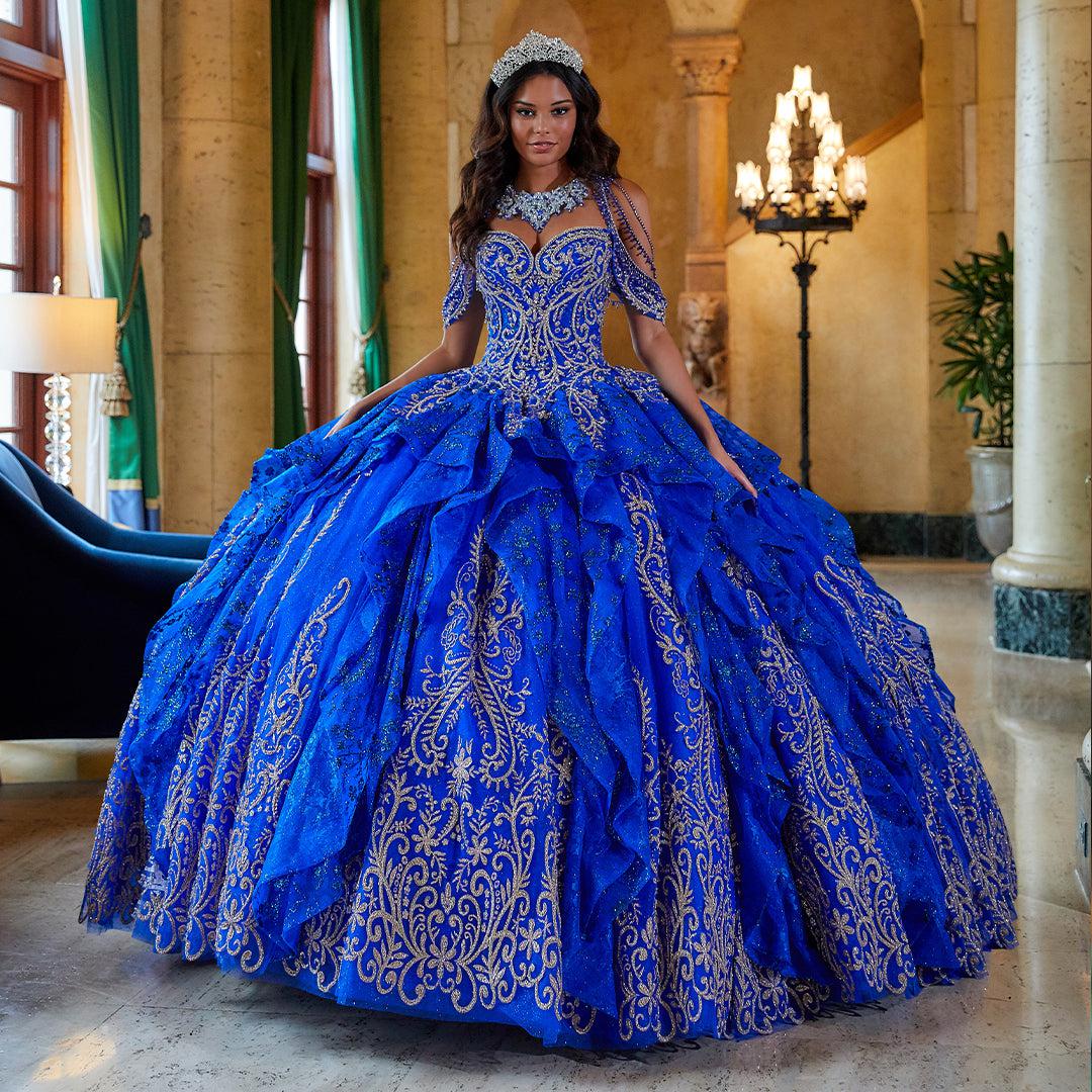 Princesa PR12274 Quinceañera Dress with Glitter