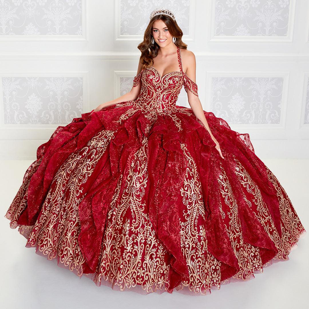 Princesa PR12274 Quinceañera Dress with Glitter
