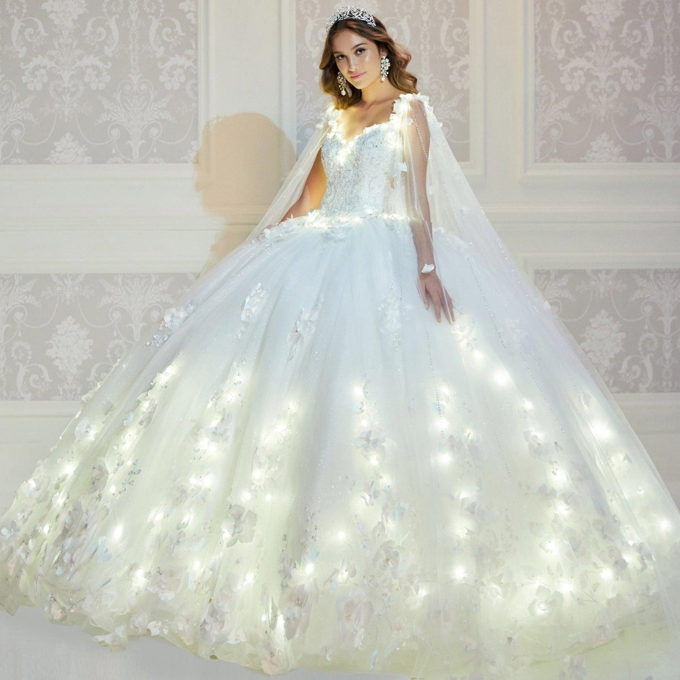 PR22021 Princesa Glow-in-the-Dark Quinceañera Dress