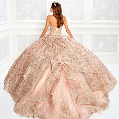 Princesa Gold Lace Quinceañera Dress PR22022