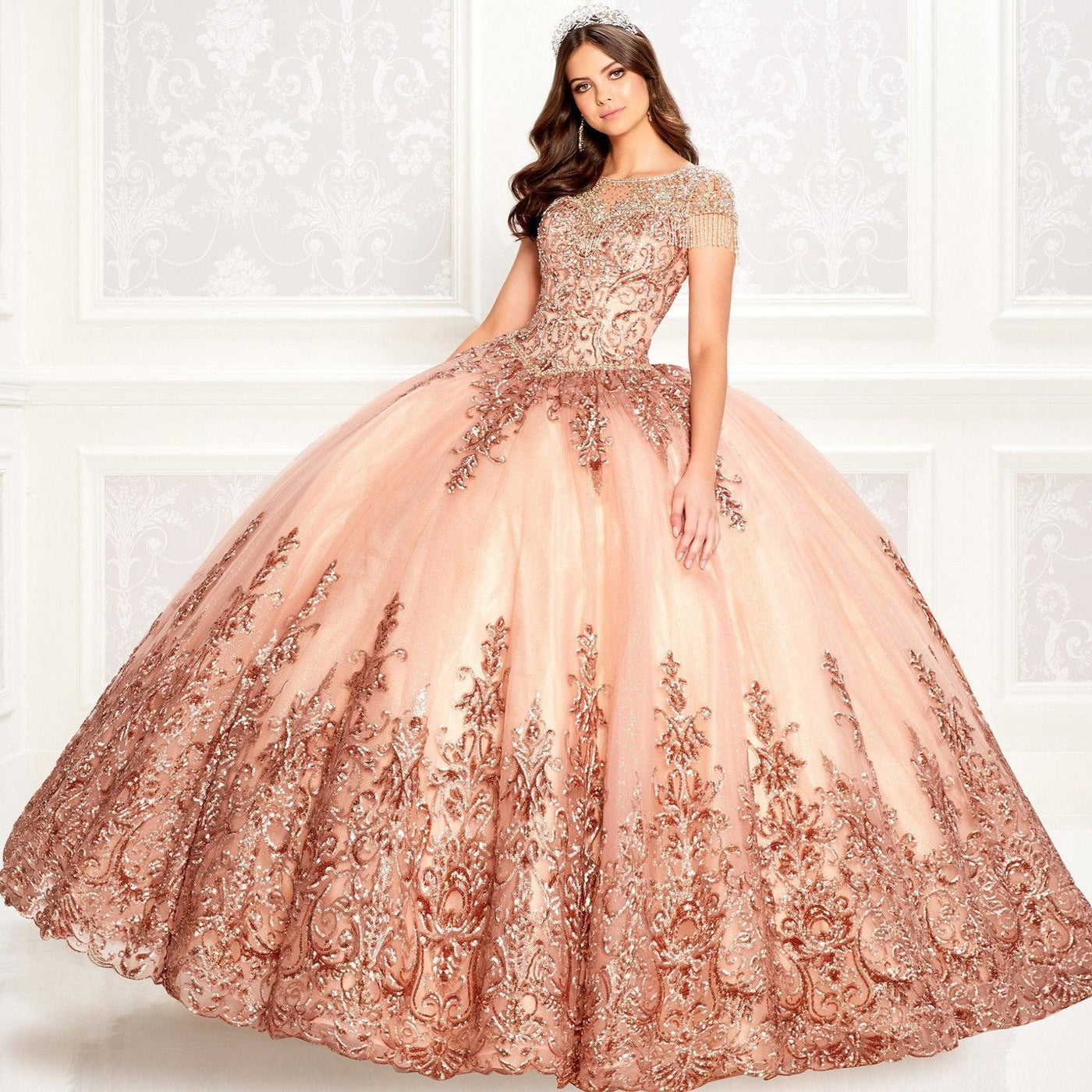 Princesa by Ariana Vara Tulle Quince Dress PR22026