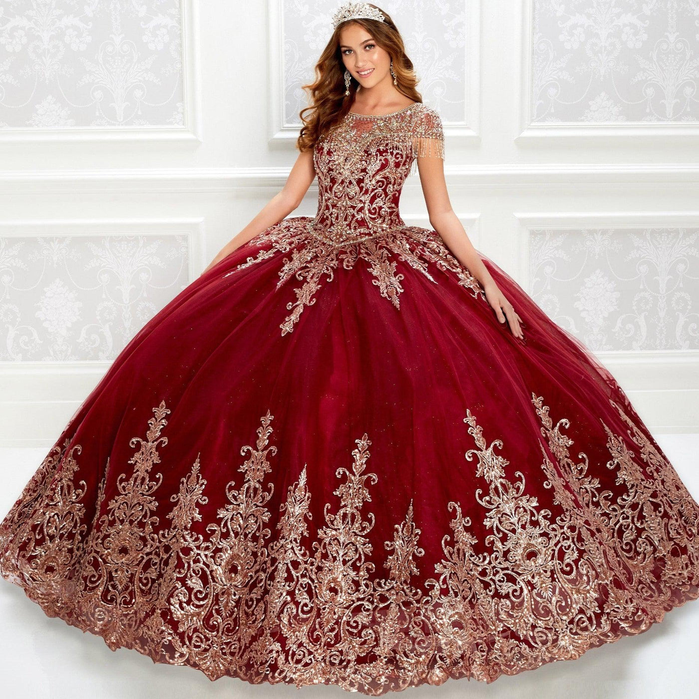 Princesa by Ariana Vara Tulle Quince Dress PR22026