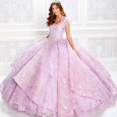 Princesa PR22028 Quince Dress with Tiered Skirt