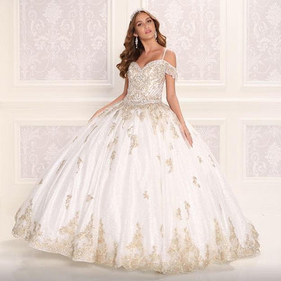 PR22032 Princesa Off-the-Shoulder Quince Dress