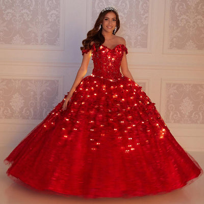 Princesa by Ariana Vara Red Quince Dress PR22036