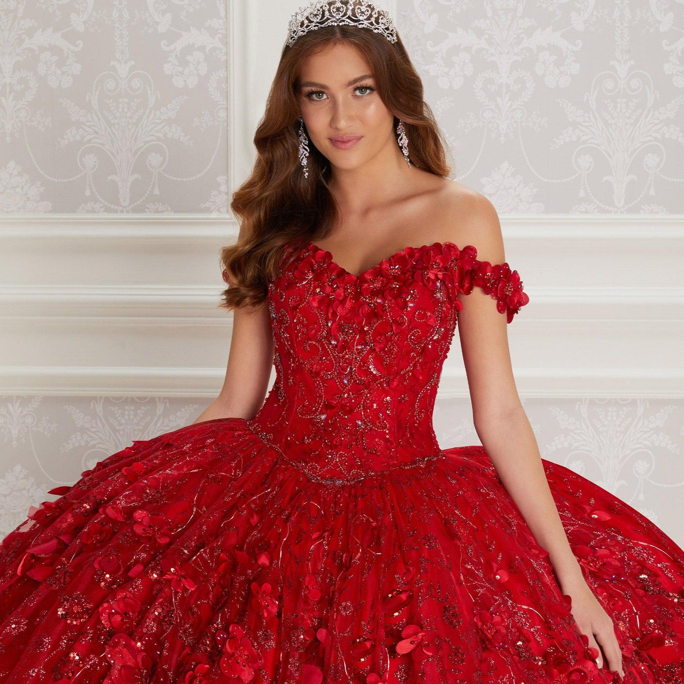 Princesa by Ariana Vara Red Quince Dress PR22036
