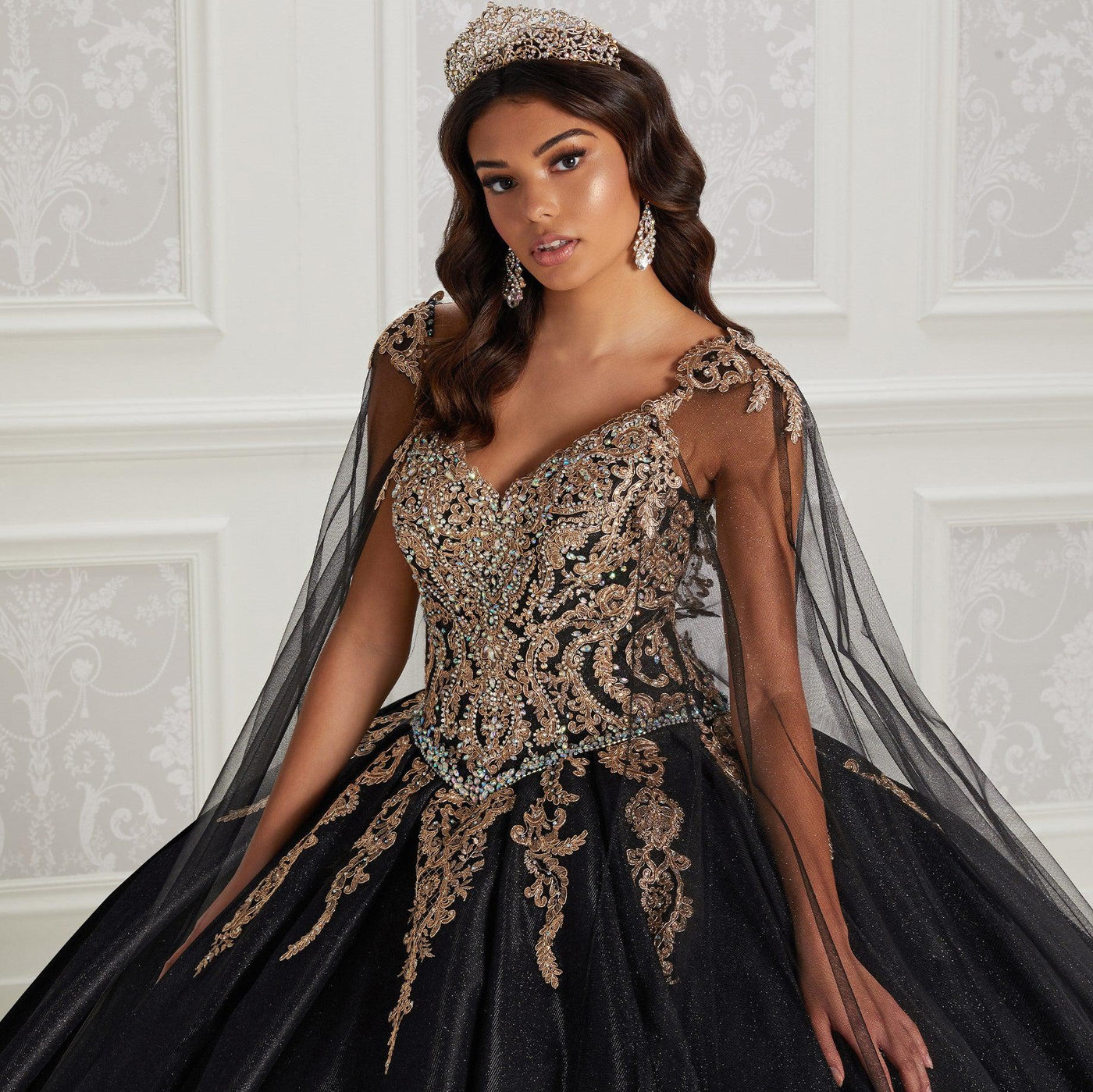 Princesa by Ariana Vara PR22141 Glitter Quince Dress