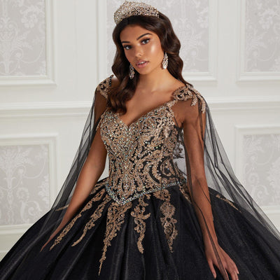 Princesa by Ariana Vara PR22141 Glitter Quince Dress