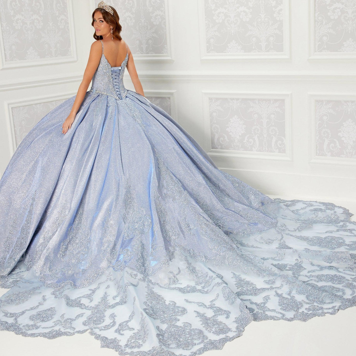 Princesa by Ariana Vara PR22141 Glitter Quince Dress