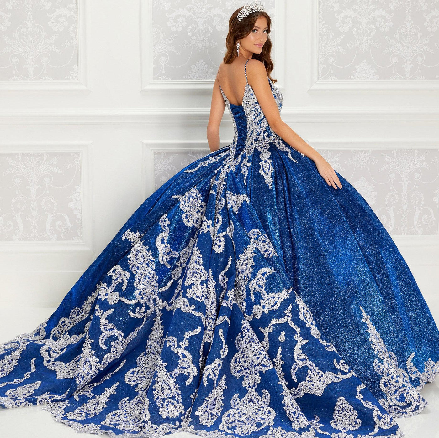 Princesa by Ariana Vara PR22141 Glitter Quince Dress