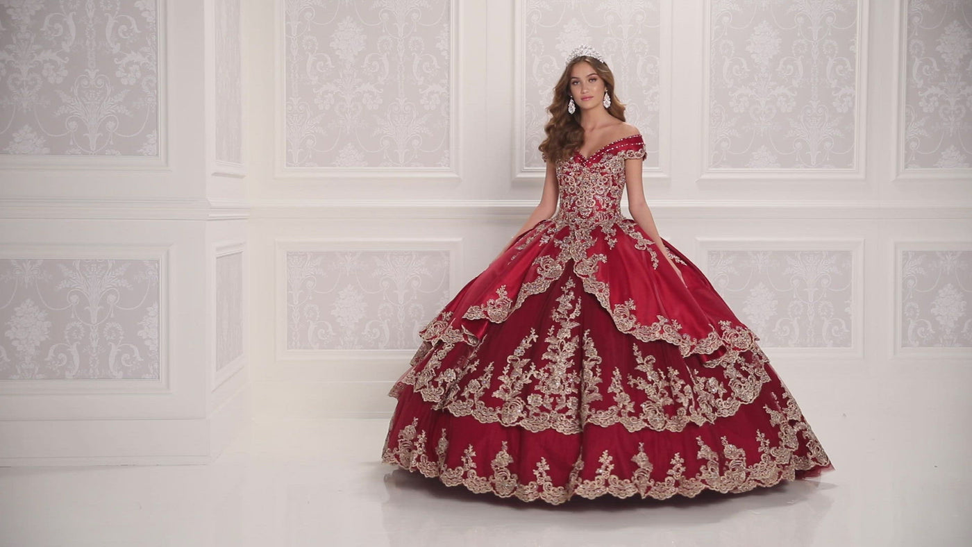 PR22029 Princesa Traditional Quinceañera Dress